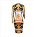 Long-Sleeve Vintage Fitted Dress Image 4