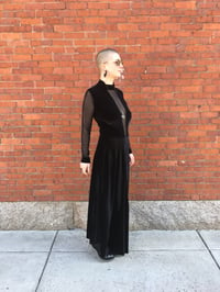 Image 4 of Velvet Cutout Maxi Dress