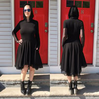 Image 1 of Hooded Sheer Cutout Dress 