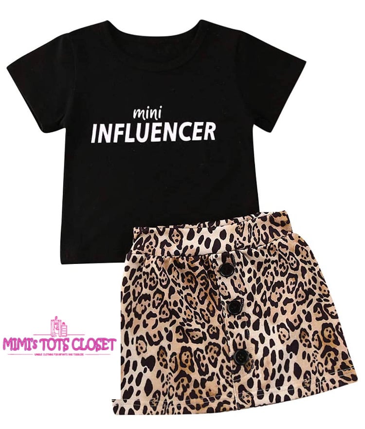 Image of Cheetah Skirt Set