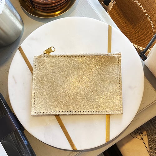 Image of Metallic Leather Pouch