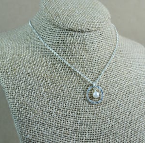 Image of Pearl Halo Pendant - sterling silver