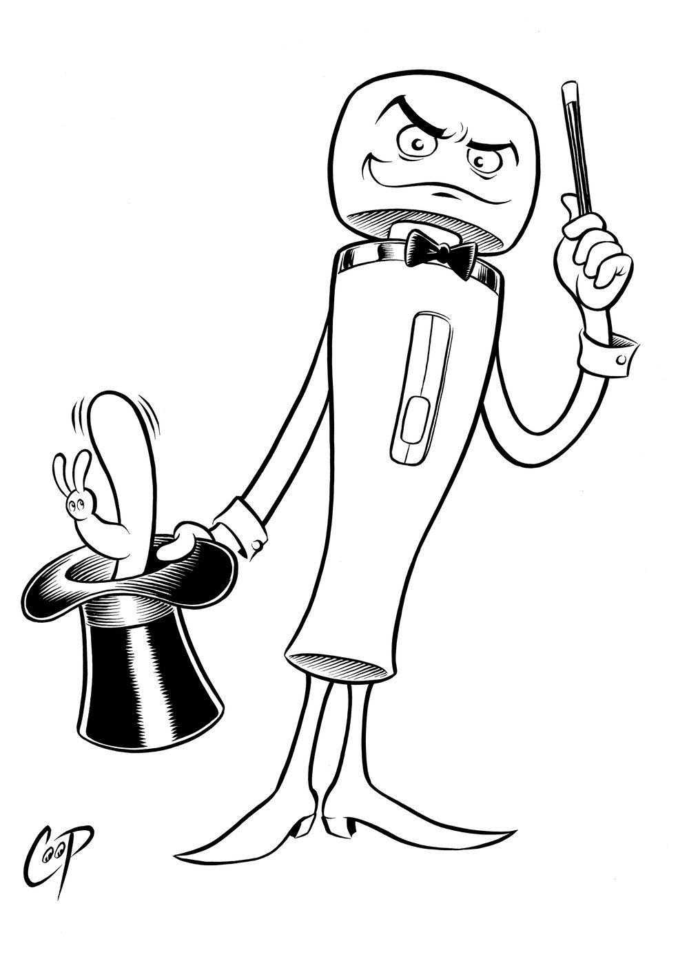 Image of THE AMAZING HITACHI original art