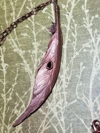 Image 1 of Electroformed Feather Necklace 