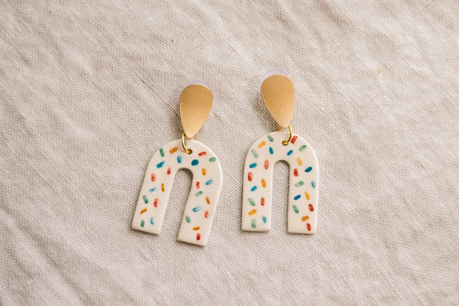 Image of CLAY EARRINGS: Modelo Sprinkles