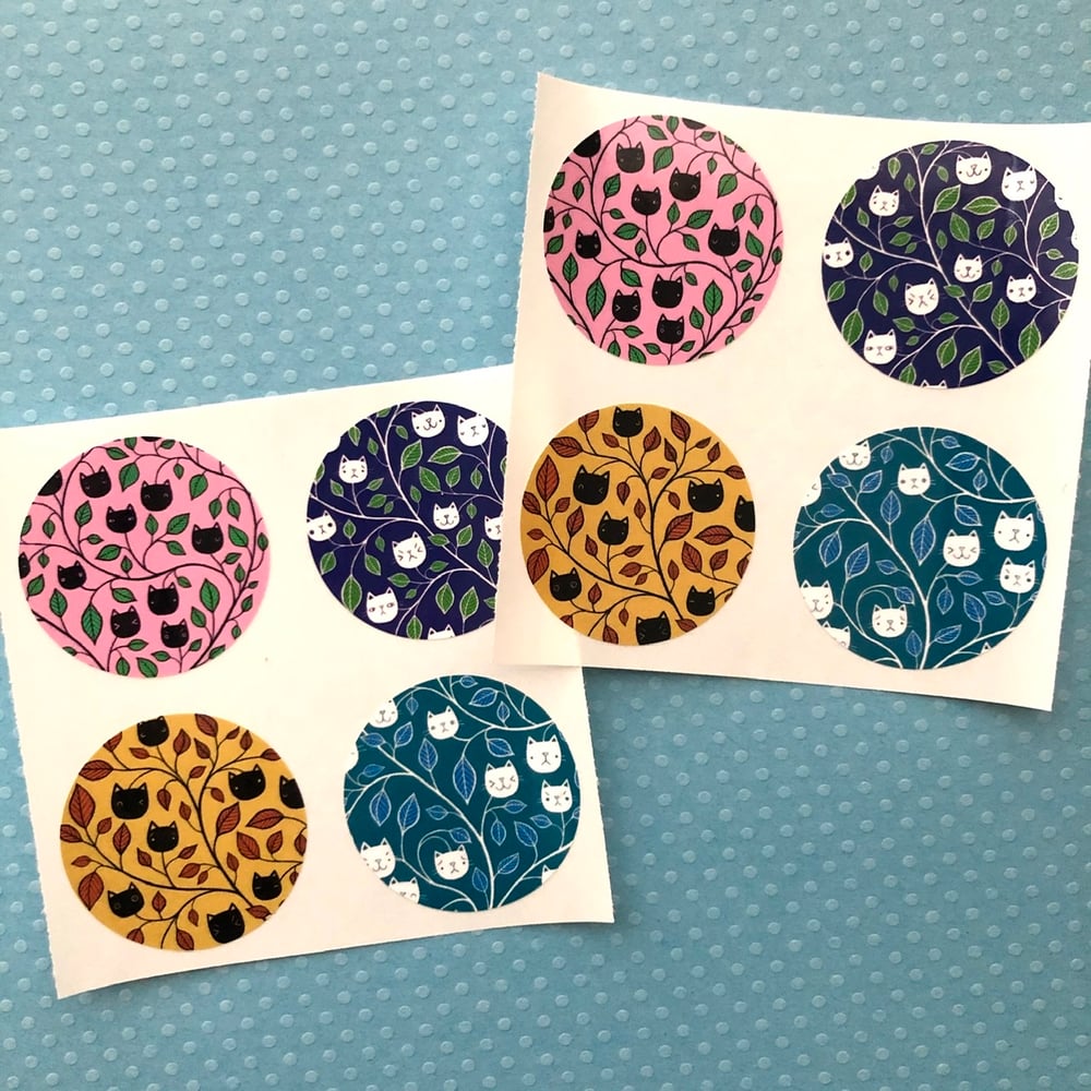 Image of cat vine stickers (small pack)