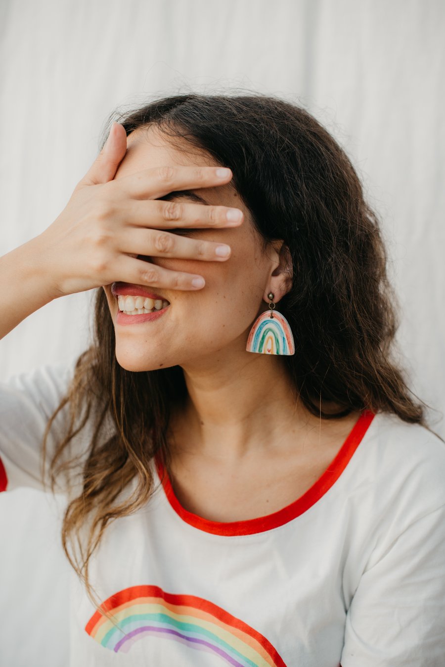 Image of CLAY EARRINGS: Molelo BOHO RAINBOW