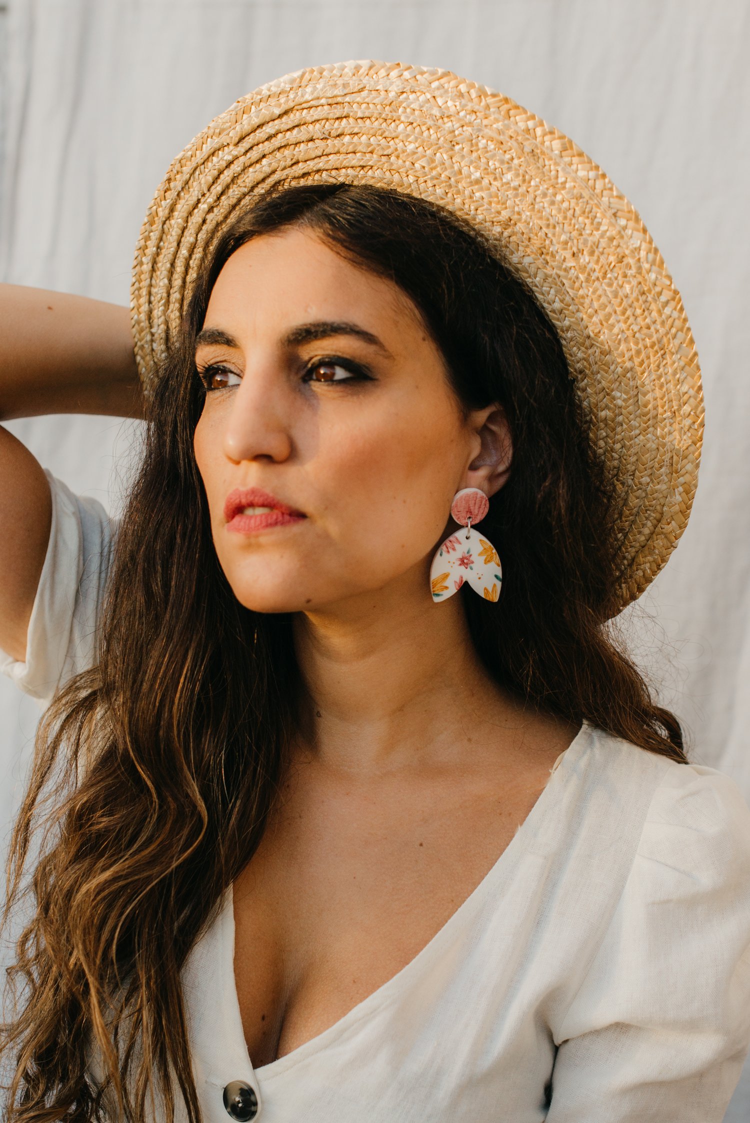 Image of CLAY EARRINGS: Modelo Wildflower