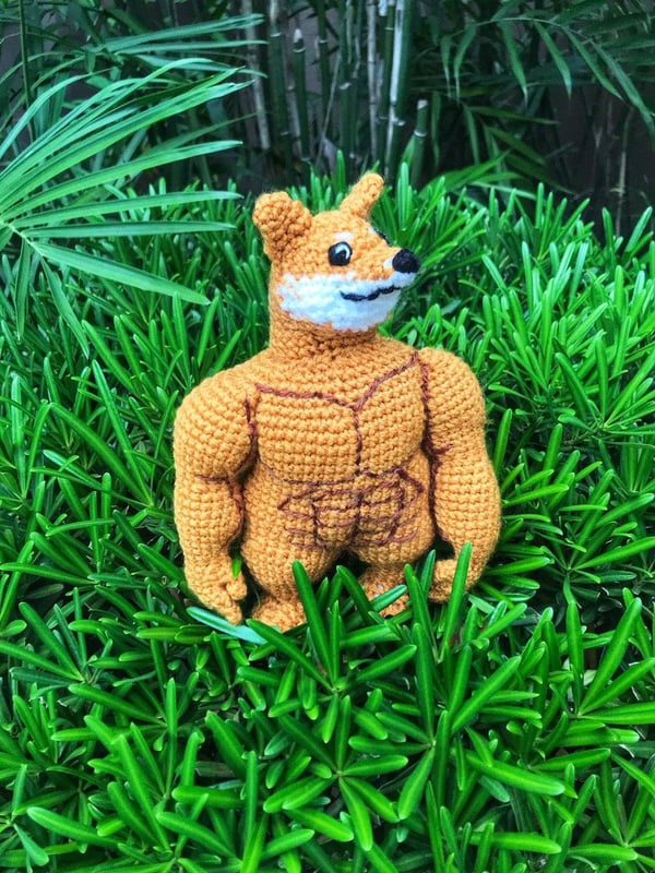 Image of Swole Dog Meme Doll