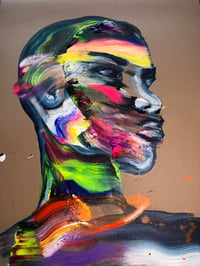 Image 2 of Abstract Portrait Study Neon Genderless. 