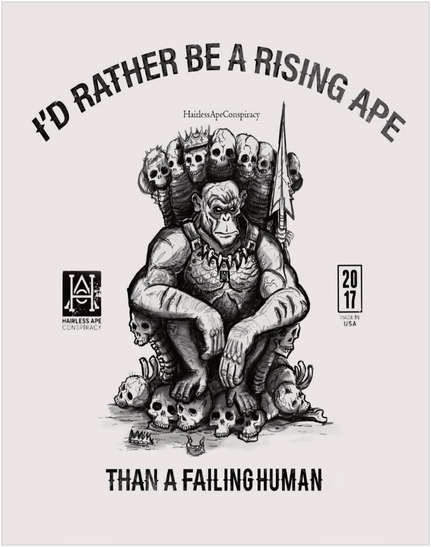 Image of HAC Rising Ape Poster 28” x 22”