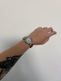 Image 4 of Vintage brown leather bracelet watch
