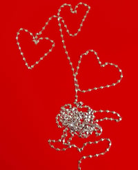 Image 5 of HEART CHAIN CHOKER & NECKLACE  - GOLD & SILVER