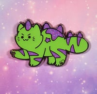 Dino Catto Glow In The Dark Enamel Pin