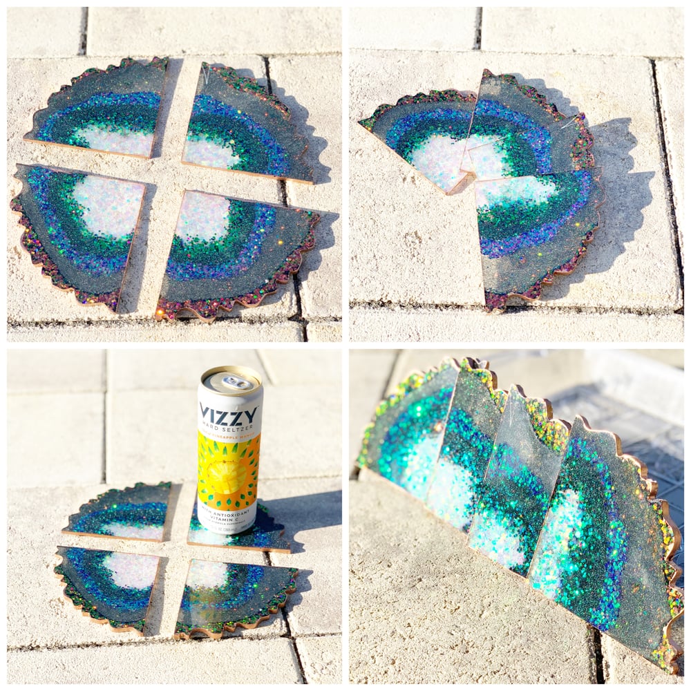 Image of Custom epoxy coasters 