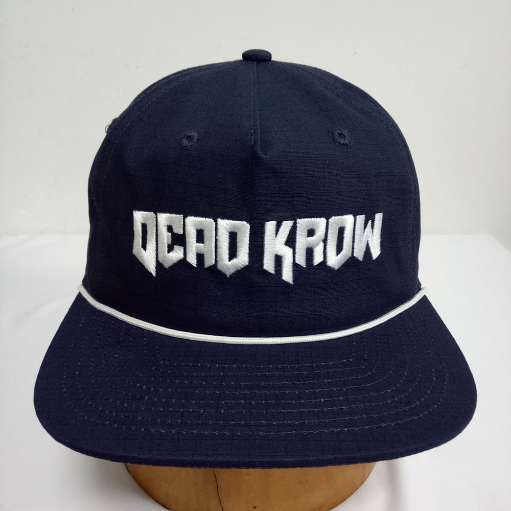 Image of Navy blue  hat  Deadkrow golf hat 