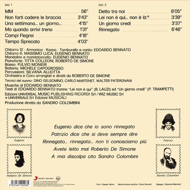 COM121 // EDOARDO BENNATO - NON FARTI CADERE LE BRACCIA (VINILE 33 GIRI / 12 POLLICI)