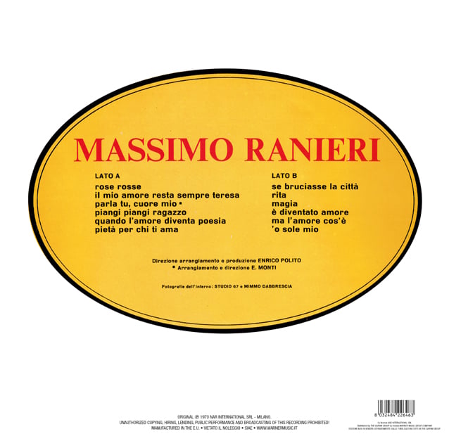 COM159 // MASSIMO RANIERI - MASSIMO RANIERI (VINILE 33 GIRI / 12 POLLICI)