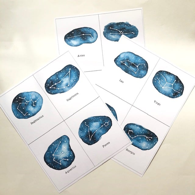 Image of Constellation Card Set - Instant Download
