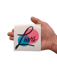 LUVRS logo sticker