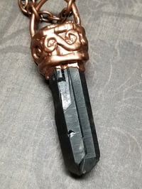 Image 1 of Smoky Spiral Tantric Twin Electroformed Necklace 