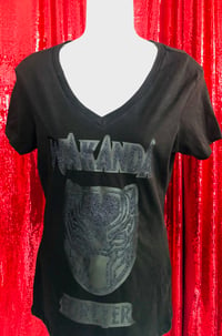 Image 3 of Wakanda V-Neck T shirt Matte with Sparkle 