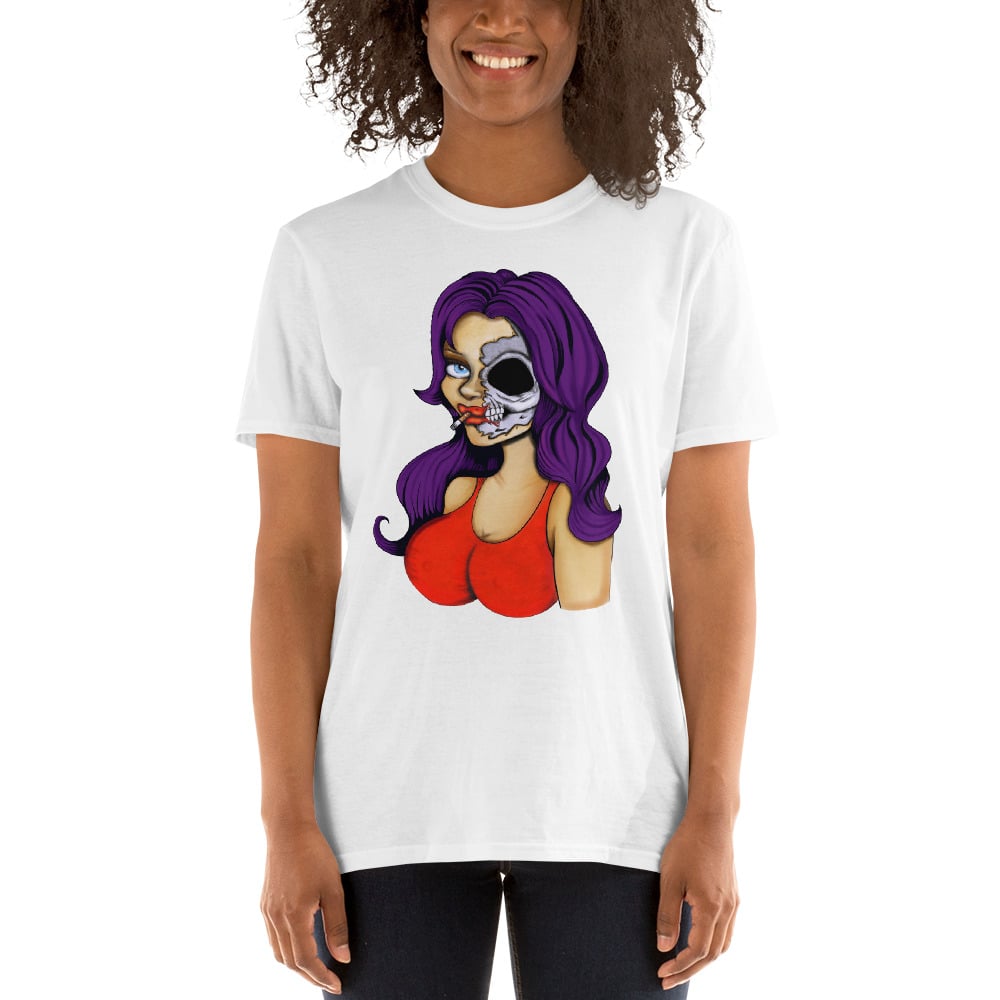 Image of Snarly Carly White Unisex T