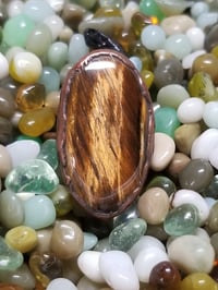 Image 1 of Eletroformed Tigers Eye Ring size 6
