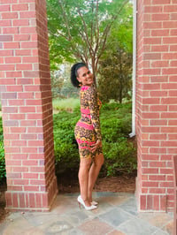 Image 2 of Keepin’ It Cute Navy Fuchsia Print Dress