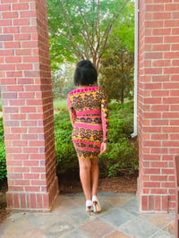 Image 3 of Keepin’ It Cute Navy Fuchsia Print Dress