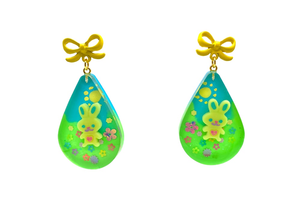 Image of Bunny Flower Fields Statement earrings