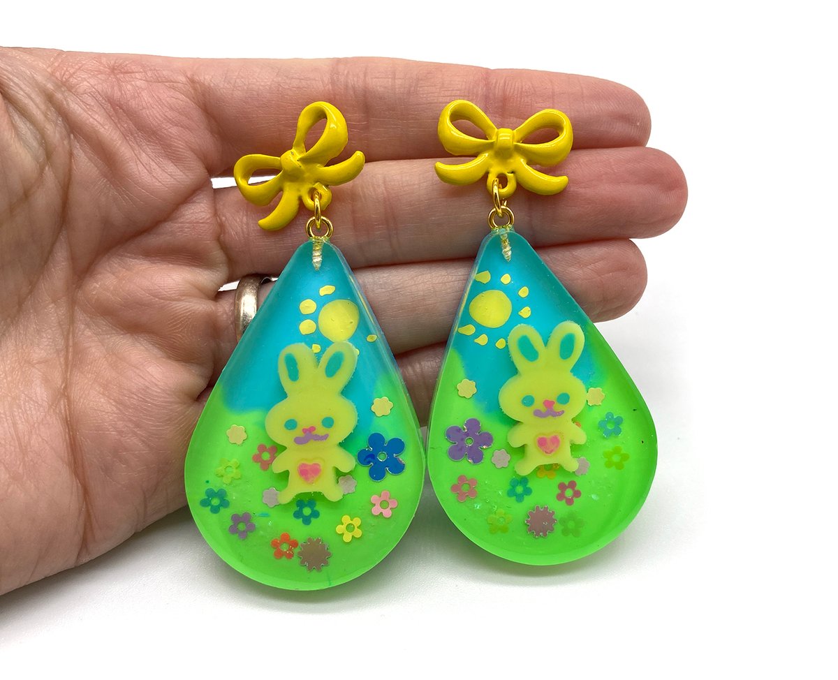 Image of Bunny Flower Fields Statement earrings