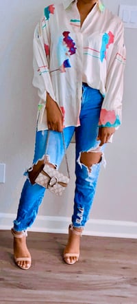 Oversized Colorblock Shirt