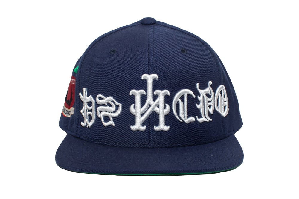 Image of Navy Upside Down Psycho SnapBack 