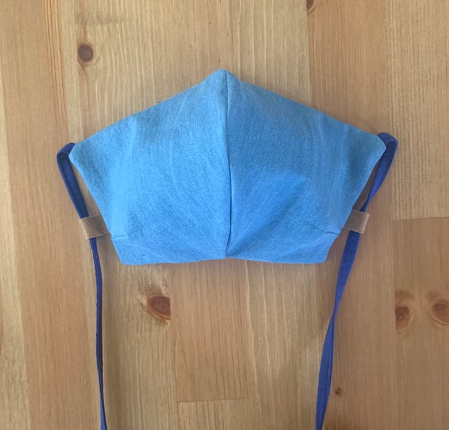 light blue chambray mask