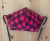 red and black plaid mask