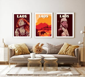 Image of Young Lao Woman Portrait Vintage Poster | Wall Art Print