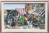 Harry Wichmann (1916–1993) 20th Century Swedish Oil c.1950s ‘Street Market’ DF