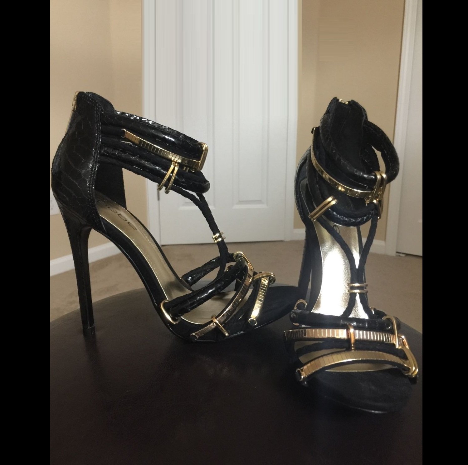 bebe black heels