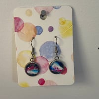 Image 2 of Fluid Paint Earrings 