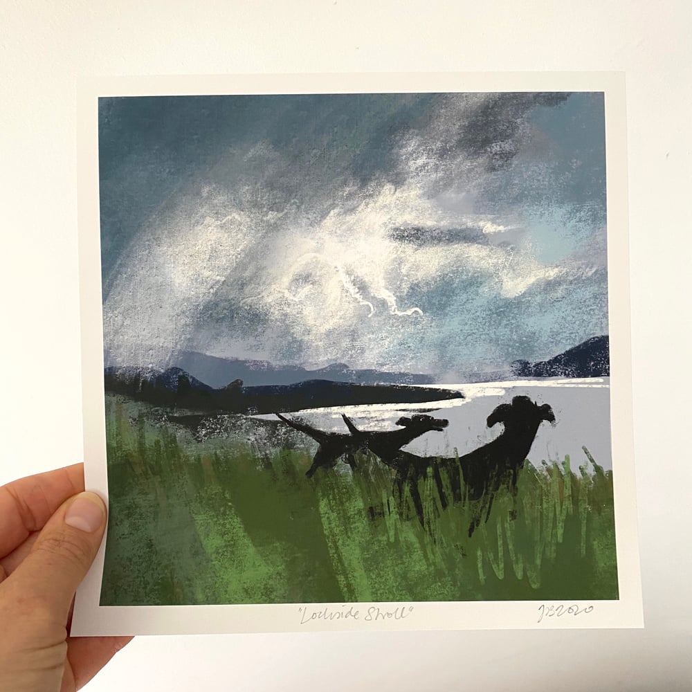 Image of ‘Lochside Stroll’ archive quality print