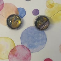 Image 1 of Fluid Paint Earrings SOLD