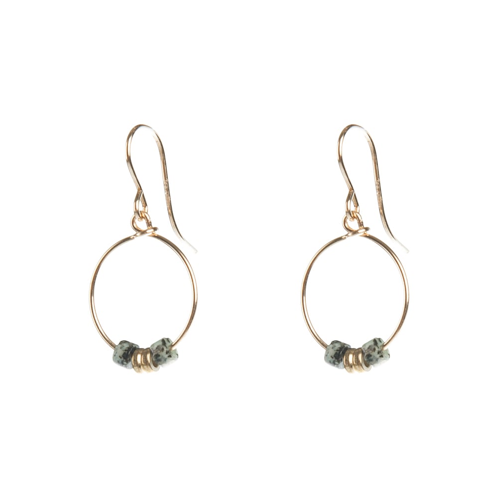 Image of Jasper round earrings