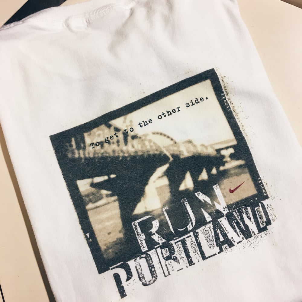 Image of Original 90’s Nike “Run Portland” Promo Tee.