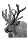 Reindeer, Reduction Linocut