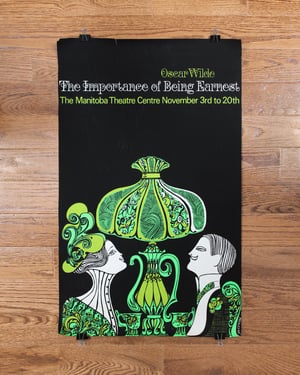 Original Vintage Poster Oscar Wilde The Importance of Being Earnest Play ca. 1965