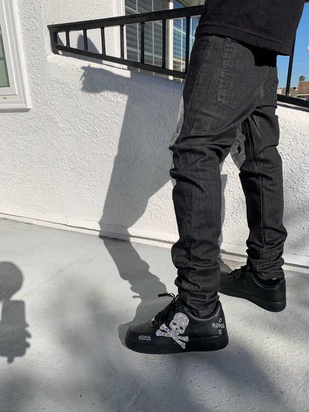 Black OXN 3M skull Af1 