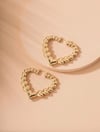 Hearted Hoop Earrings