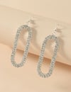 Rhinestone Geo Drop Earrings