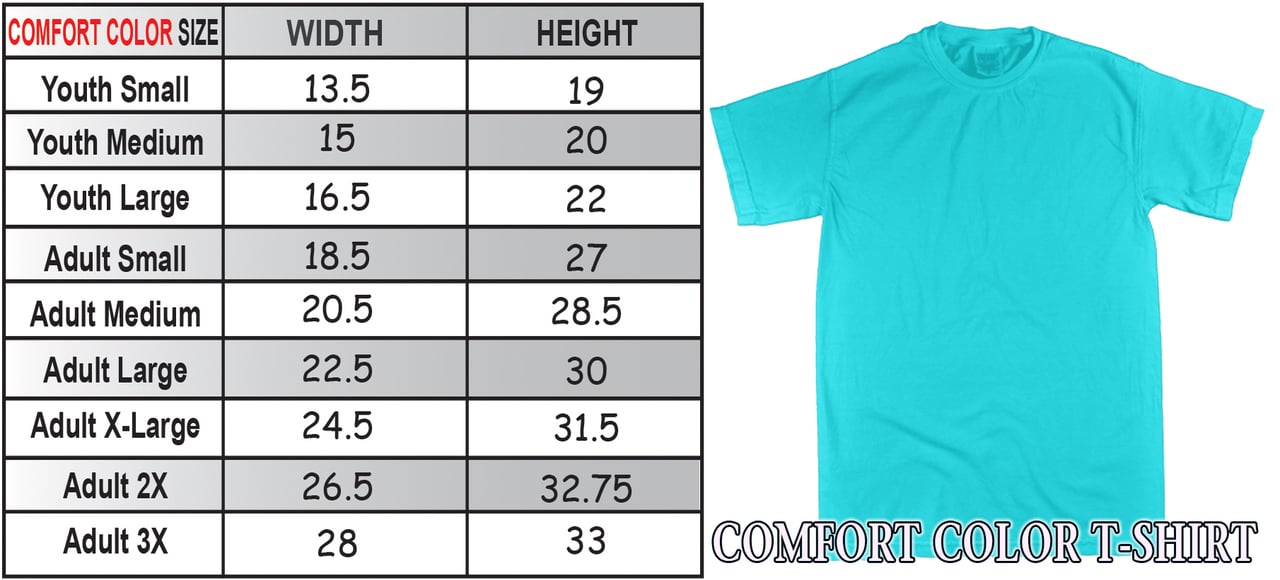 Comfort Colors Kids Size Chart Use your body measurements to